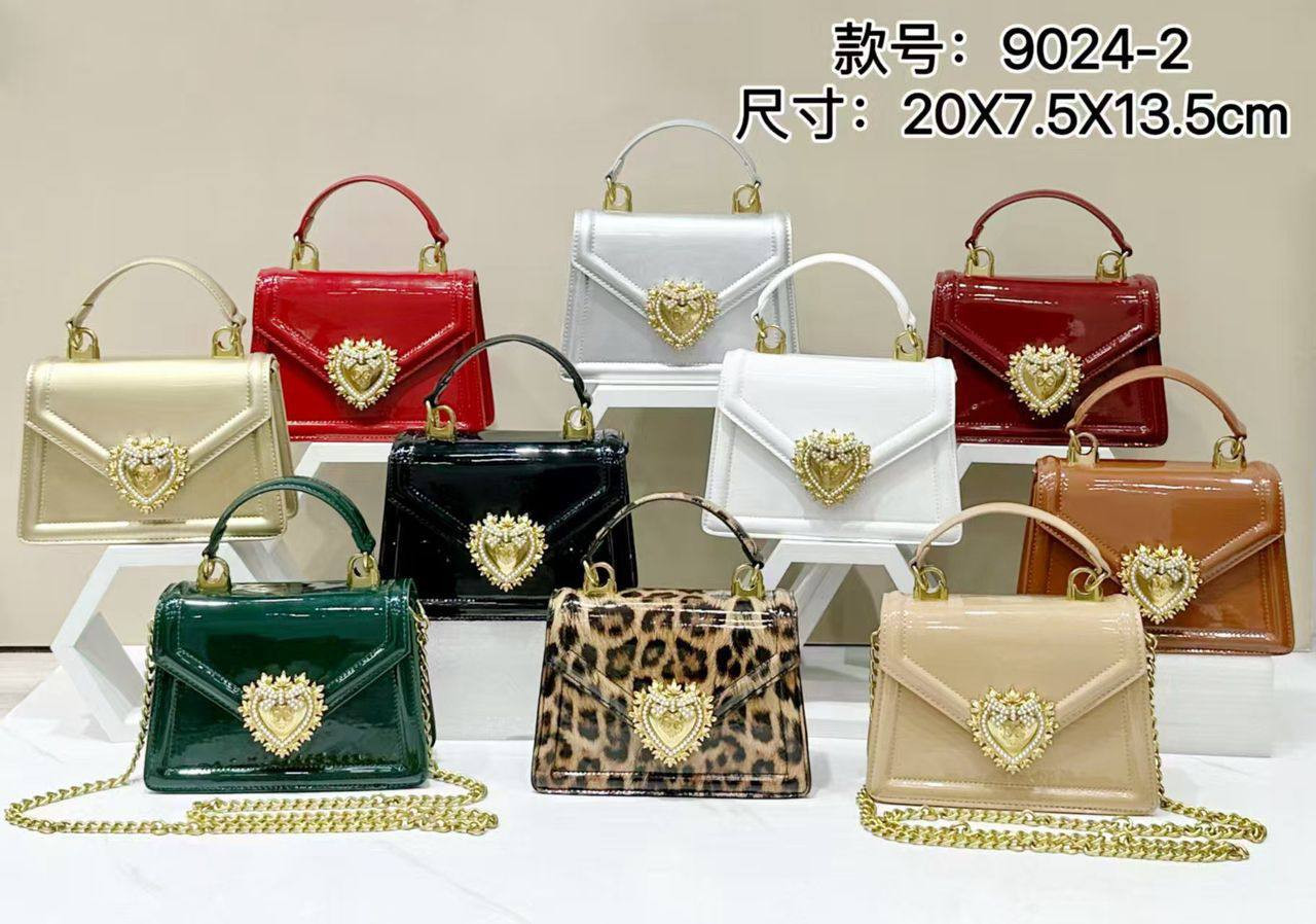Patent Heart Handbag - Multiple Colors