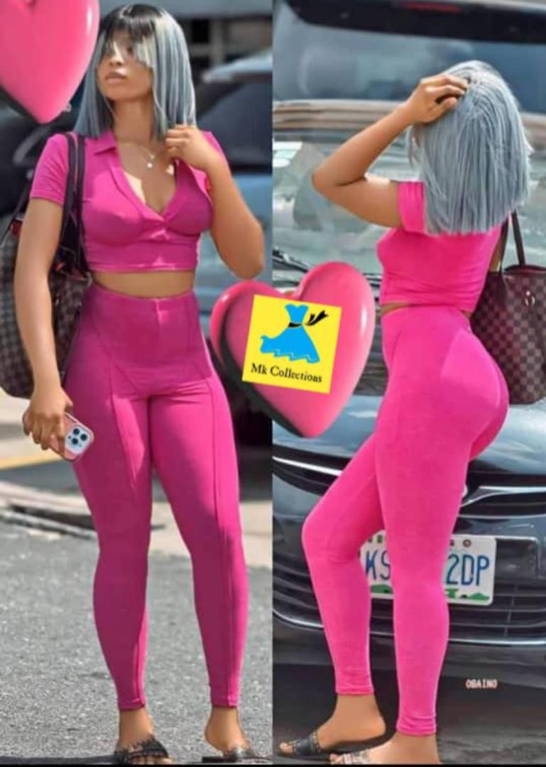 Hot Pink Two-Piece Set