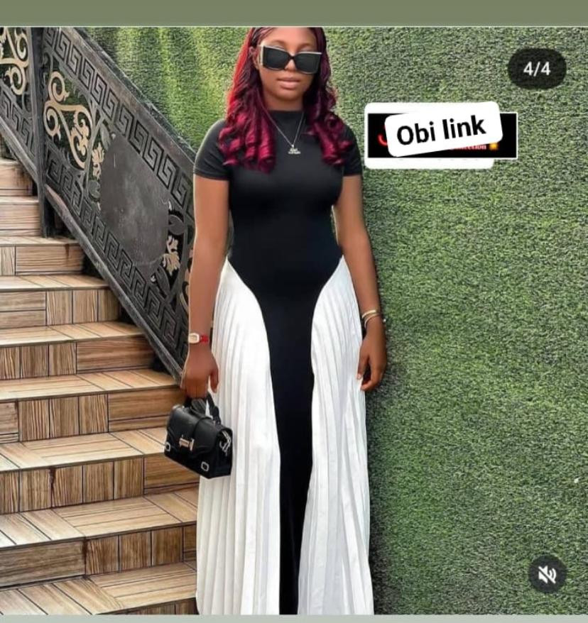 Black & White Body-Fit Gown