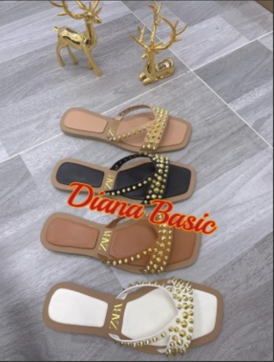 Zara Studded Flat Slides